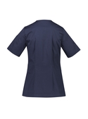 Parks Zip Front Crossover Scrub Top - Women