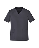 Avery V-Neck Easy Fit Scrub Top - Women - Charcoal