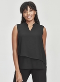 Seville Sleeveless Layered Blouse - Women - Black