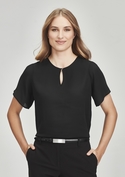 Vienna Short Sleeve Blouse - Women - Black