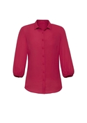 Lucy Elastic Cuff, 3/4 Sleeve Blouse - Women - Raspberry