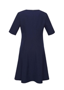 Siena Short Sleeve Midi Flared Dress - Back View