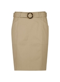 Traveller Mid Waist Stretch Chino Skirt - Women