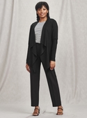 Sofia Waterfall Cardigan - Women - Black