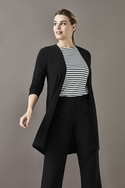 Chelsea Long Line Merino Mix Cardigan - Women - Black