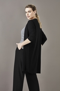 Chelsea Long Line Merino Mix Cardigan - Women - Black