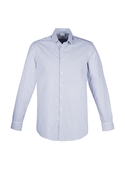 Noah Long Sleeve Shirt - Men - White/Blue