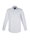 Noah Long Sleeve Shirt - Men - White/Storm Blue