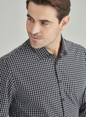 Noah Long Sleeve Shirt - Men - Black/White