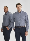 Noah Long Sleeve Shirt - Men - Storm Blue/White