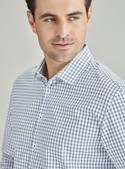 Noah Long Sleeve Shirt - Men - White/Blue