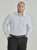 Noah Long Sleeve Shirt - Men - White/Storm Blue