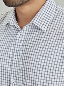Noah Long Sleeve Shirt - Men - White/Storm Blue