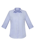 Charlie 3/4 Sleeve Shirt - Women - Blue Chambray