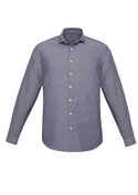 Charlie Slim Fit Long Sleeve Shirt - Men - Navy Chambray