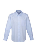 Long Sleeve Cotton Luxe Shirt - Men - Blue