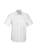 Poplin Short Sleeve Shirt - Men - White