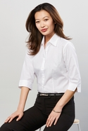 Base Poplin 3/4 Sleeve Shirt - Women