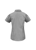 Edge Short Sleeve Check Shirt - Women - Back View