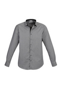 Edge Check Long Sleeve Shirt - Men - Black Mini Check