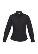 Bondi Roll-Up Long Sleeve Shirt - Women - Black
