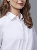 Mason 3/4 Sleeve Semi Fitted Cotton-rich Shirt - Women