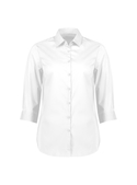 Mason 3/4 Sleeve Semi Fitted Cotton-rich Shirt - Women - White