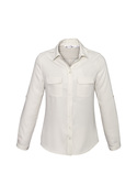 Madison Mechanical Stretch Long Sleeve Shirt - Women - Ivory
