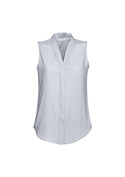 Madison Easy Elegance Sleeveless Blouse - Silver Mist