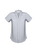 Ladies Madison Short Sleeve Blouse - Graham Brown & CO - Silver Mist