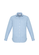 Ellison Cotton-Rich Business Check Long Sleeve Shirt - Men - Blue