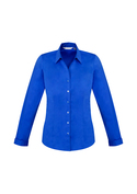 Monaco Cotton Stretch Long Sleeve Shirt - Women - Electric Blue