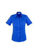Monaco Cotton Stretch Short Sleeve Shirt - Women - Electric Blue