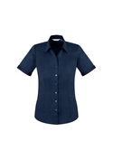 Monaco Cotton Stretch Short Sleeve Shirt - Women - Ink