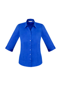 Monaco Cotton Stretch 3/4 Sleeve Shirt - Women - Electric Blue
