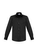 Monaco French Style Cotton Stretch Shirt Long Sleeve - Men - Black