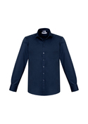 Monaco French Style Cotton Stretch Shirt Long Sleeve - Men - Ink