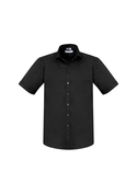 Monaco Cotton Stretch Short Sleeve Shirt - Men - Black