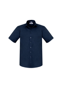 Monaco Cotton Stretch Short Sleeve Shirt - Men - Ink