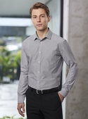 Euro Easy Care, Fine Stripe Long Sleeve Shirt - Men