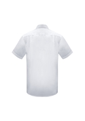 Euro Easy Care, Fine Stripe Short Sleeve Shirt - Men - Back View