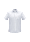 Euro Easy Care, Fine Stripe Short Sleeve Shirt - Men - White