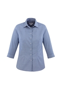 Jagger 3/4 Sleeve Cotton-Rich Shirt - Women - French Blue