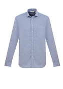 Jagger Long Sleeve Cotton-Rich Shirt - Men - French Blue
