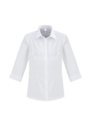 Regent 3/4 Sleeve 100% Cotton Shirt - Women - White