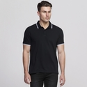 Stanton 100% Cotton Polo Shirt - Men - Black/White