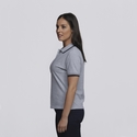 Stanton 100% Cotton Polo Shirt - Women - Grey Marle/Black
