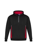 Renegade Brushed Fleece Warm Sports Hoodies - Unisex/Adult - Black/Red