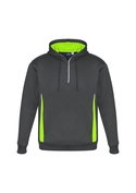 Renegade Brushed Fleece Warm Sports Hoodies - Unisex/Adult - Grey/Fluoro Lime