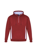 Renegade Brushed Fleece Warm Sports Hoodies - Unisex/Adult - Red/White